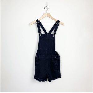 Madewell Adirondack short overalls, washed black